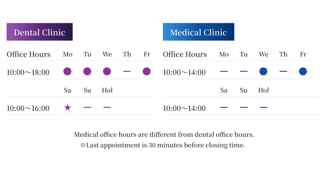 龍クリニックの休診日と診療時間